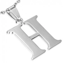 Stainless steel pendant - letter "H"