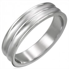 Stainless steel ring with two channels