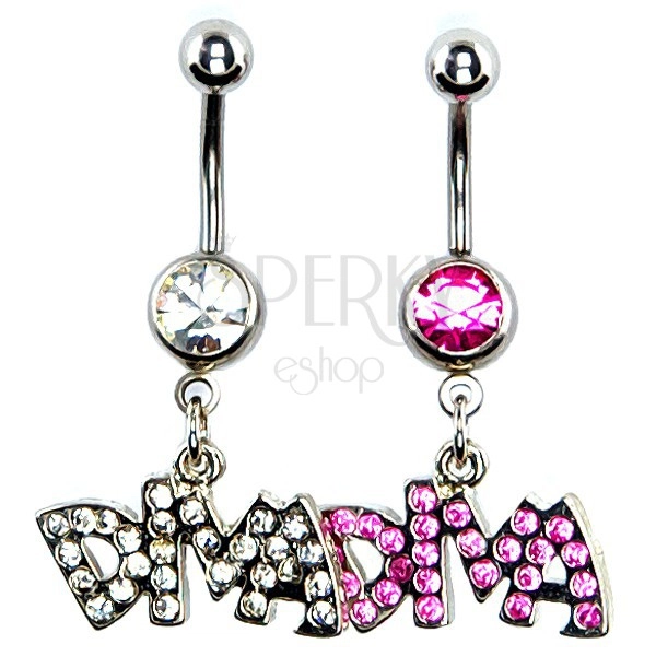 Steel belly bar - DIVA inscription