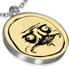 Steel pendant MEME FACE - ME GUSTA