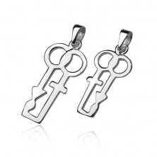 Sterling silver 925 couple pendants - gender symbols