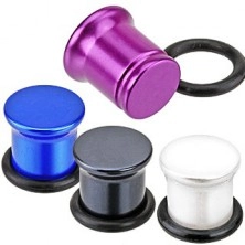 Metallic ear plug made of acryl - pearlescent colours