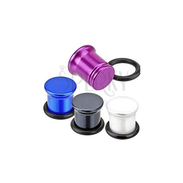 Metallic ear plug made of acryl - pearlescent colours