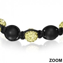 Shamballa bracelet - sparkling and smooth beads