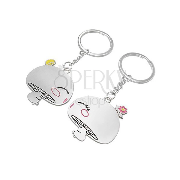 Keychains for two - mushrooms in love