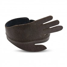 Flexible leather bracelet - hand with highlighted forefinger