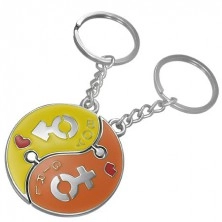 Couple keychain - Yin Yang puzzle