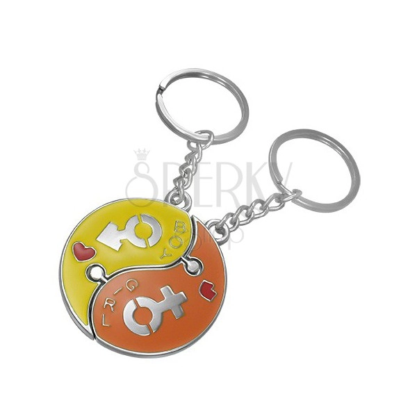 Couple keychain - Yin Yang puzzle