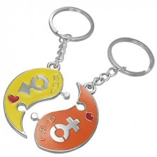 Couple keychain - Yin Yang puzzle