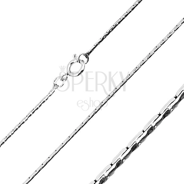 Surgical steel chain - gently bent flat links, 0,8 mm