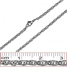 Stainless steel chain - densely connected oval links
