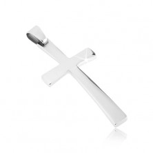 Pendant made of steel - slightly rounded Latin cross