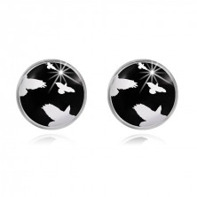 Stud earrings with flying eagles