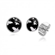 Stud earrings with flying eagles