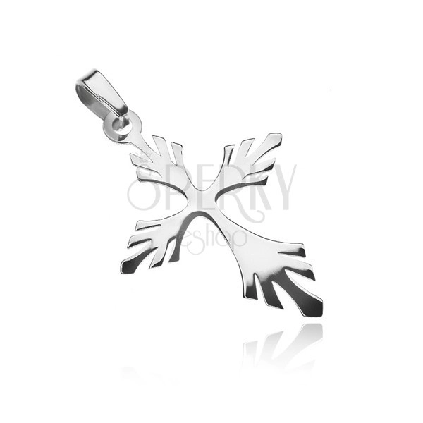 Silver pendant 925 - branched cross