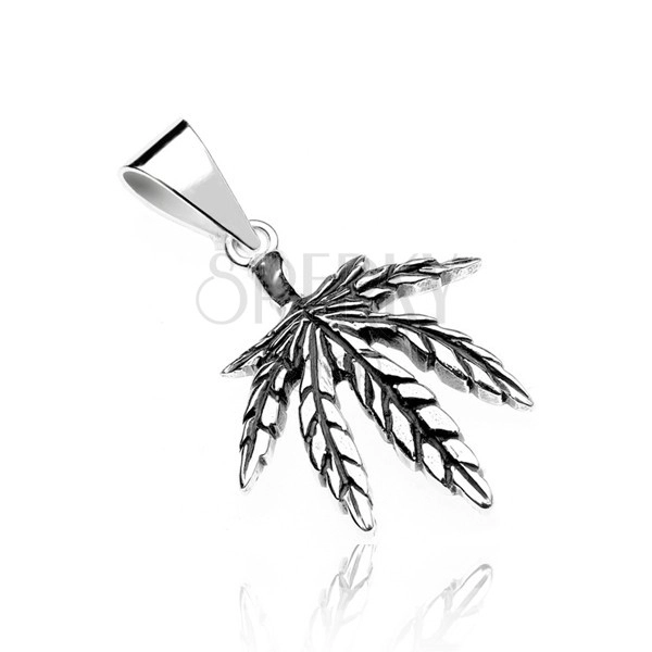 Silver pendant 925 - marijuana leaf