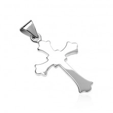 Pendant made of silver, 925 - smooth cross, multiple tips