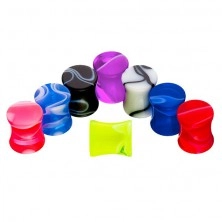 Saddle ear plug - colorful marble pattern