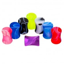 Saddle ear plug - colorful marble pattern