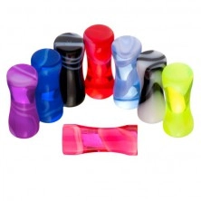 Saddle ear plug - colorful marble pattern