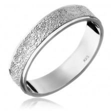 Silver ring 925 - sandy central strip