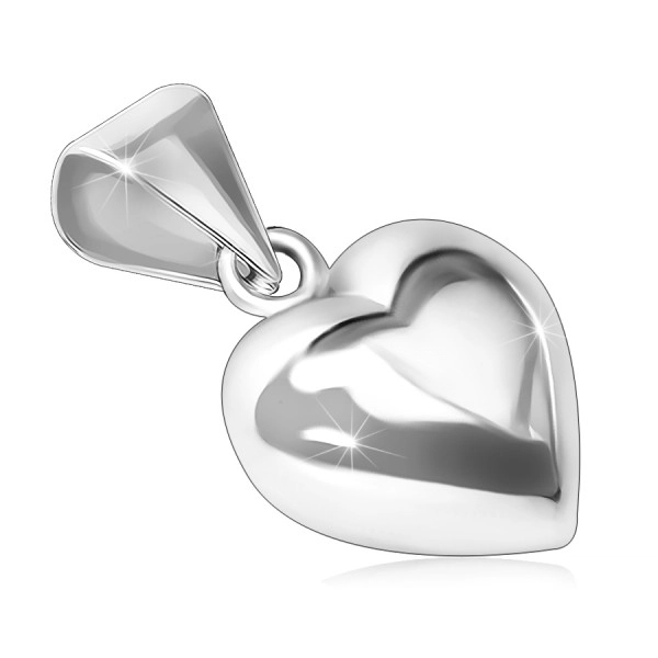 Pendant made of 925 silver - shiny fatty heart