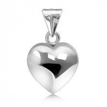 Pendant made of 925 silver - shiny fatty heart