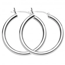 Circles made of 925 silver - thick smooth line, 30 mm