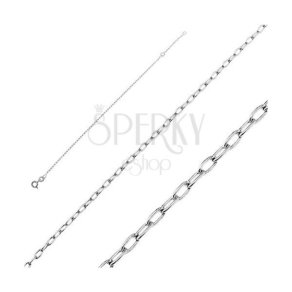 Bracelet, 925 silver - thin rectangular sections