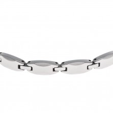 Tungsten bracelet - sections with round cut shape, magnetic