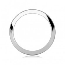 Silver ring 925 - smooth, moderately rounded band