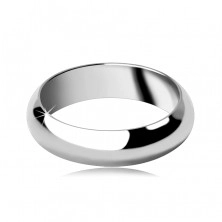 Silver ring 925 - smooth, moderately rounded band