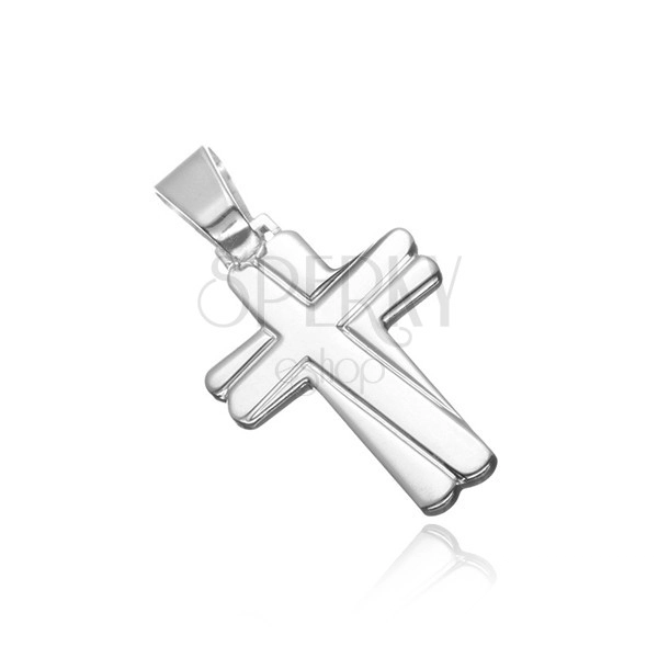 Silver pendant - imitation of multiple crosses