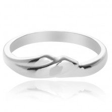 Ring made of 925 silver with overlapping arms