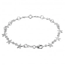 Bracelet made of 925 silver - little flat stars