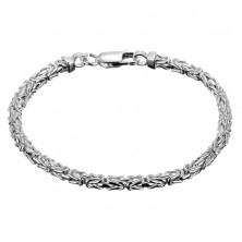 Bracelet made of 925 silver - oblong Byzantine motif