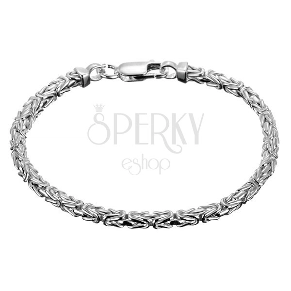 Bracelet made of 925 silver - oblong Byzantine motif