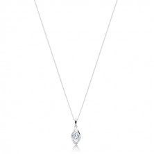 Silver necklace - sparkling eye with zircons