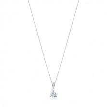 Necklace made of 925 silver - triangular zircon and decorative clasp