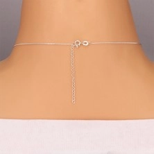 Necklace made of 925 silver - triangular zircon and decorative clasp